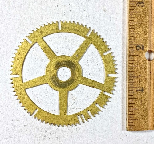 Antique Clock Movement Count Wheel  (63.91mm Dia, 8.68mm Inner Dia) (KD233)