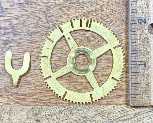 Ingraham 8 Day Clock Movement Count Wheel (See Pics To ID Mvmt)   (KD470)