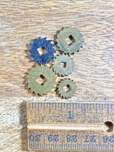 Assorted Lot Of Old Clock Movement Click Wheels (Lot Of 5) (KD2056)