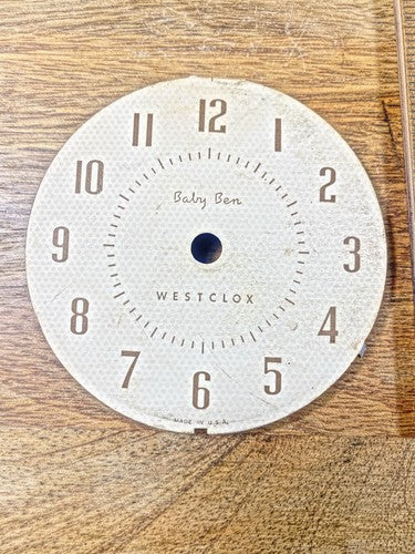 Vintage Baby Ben Alarm Clock Dial Pan   (KD1496)