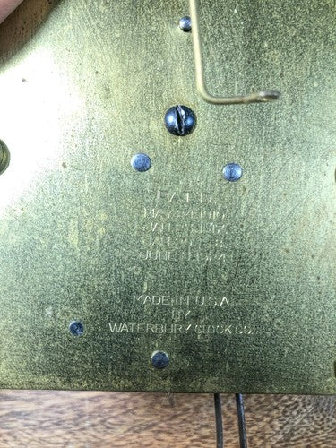 Old Waterbury  Bim Bam Clock Movement Minute Wheel (See Pics to ID) (K8513)