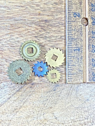 Assorted Lot Of Old Clock Movement Click Wheels (Lot Of 5) (KD2102)