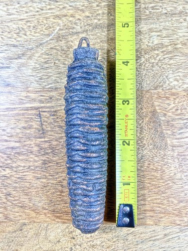 Cuckoo Clock Cast Iron Pine Cone Weight 266g, 4.5 Inches Long (KD1229)