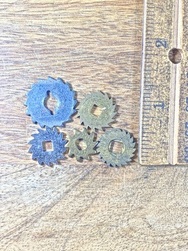 Assorted Lot Of Old Clock Movement Click Wheels (Lot Of 5) (KD2021)