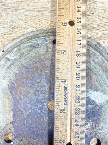 Old Unbranded 8 Day Metal Clock Movement Dial Pan (KD013)