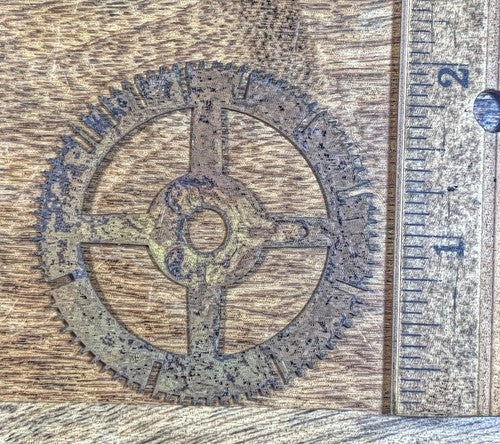 Antique Clock Movement Count Wheel  (51.02mm Dia, 6.54mm Inner (KD194)