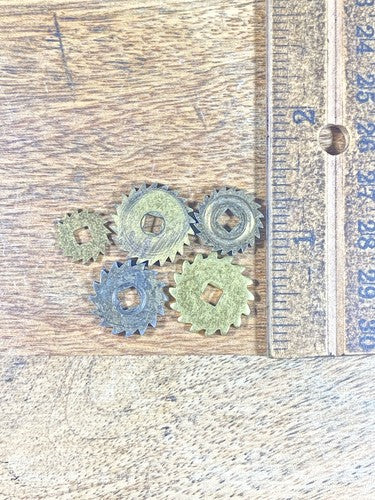 Assorted Lot Of Old Clock Movement Click Wheels (Lot Of 5) (KD2011)