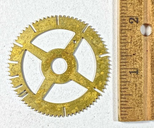 Antique Clock Movement Count Wheel  (50.79mm Dia, 8.24mm Inner Dia) (KD204)