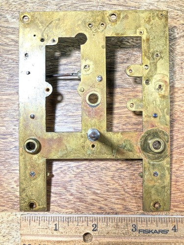 Old Baden Clock Movement Front Plate (Pivots Look Good)   (K8829)