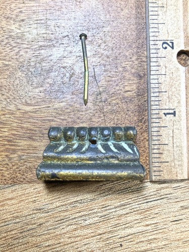 Large Old Mantel Clock Square Column Base     (K8265)
