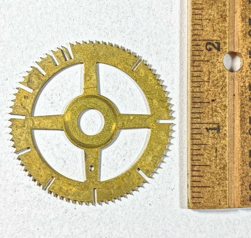 Antique Clock Movement Count Wheel  (50.79mm Dia, 8.24mm Inner Dia) (KD204)