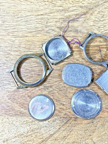 Assorted Lot Of Old Watch Case Parts (Lot Of 10) (KD1974)