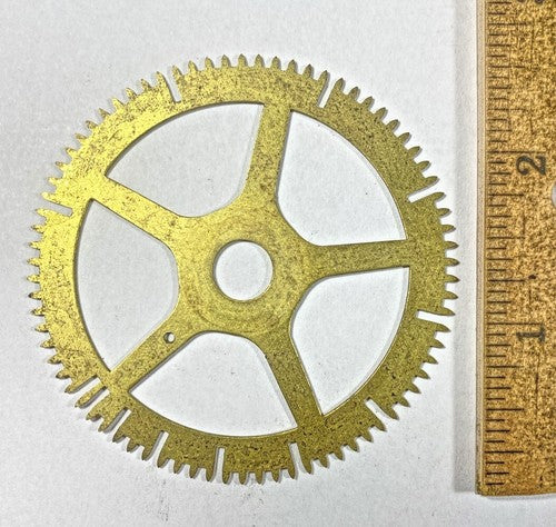 Antique Clock Movement Count Wheel  (65.56mm Dia, 9.26mm Inner Dia) (KD253)