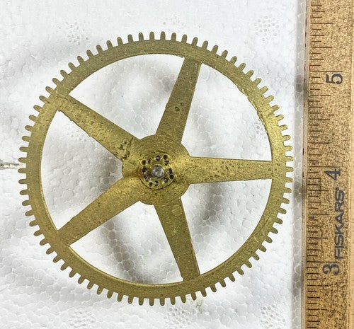 Unbranded 30 Hour Clock Movement Time Side 2nd Wheel (See Pics To ID)   (KD503)