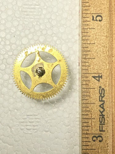 Junghans W 274 / 200 Clock Movement Time Side 4th Wheel (See Pics To ID) (K8674)