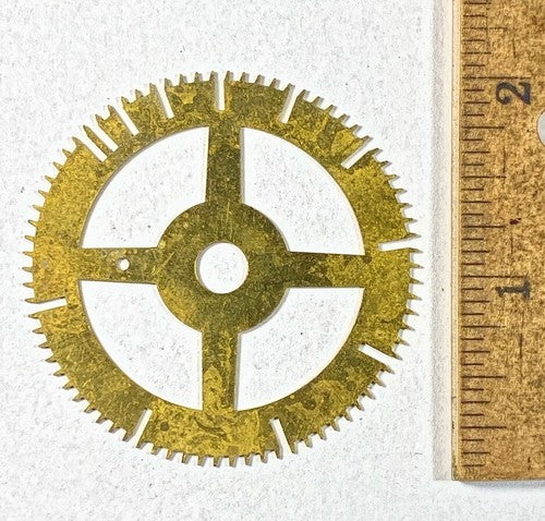 Antique Clock Movement Count Wheel  (51.03mm Dia, 6.68mm Inner Dia) (KD199)