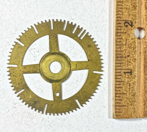 Antique Clock Movement Count Wheel  (50.92mm Dia, 6.56mm Inner Dia) (KD209)