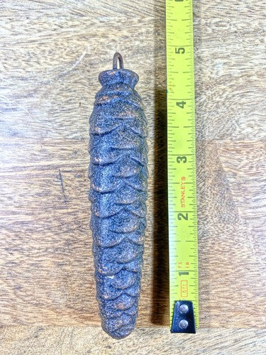 Cuckoo Clock Cast Iron Pine Cone Weight 271g, 4.6 Inches Long (KD1238)