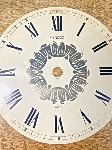 Vintage Syroco Metal Clock Dial Pan (5.48 Inches / 139.4mm Diameter)    (KD835)