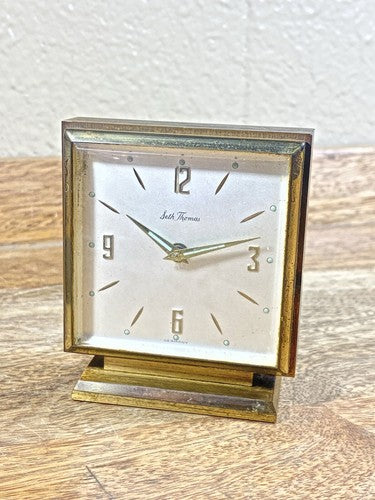 Vintage Seth Thomas Alarm Clock For Parts/Repair (Springs Good)    (KD043)