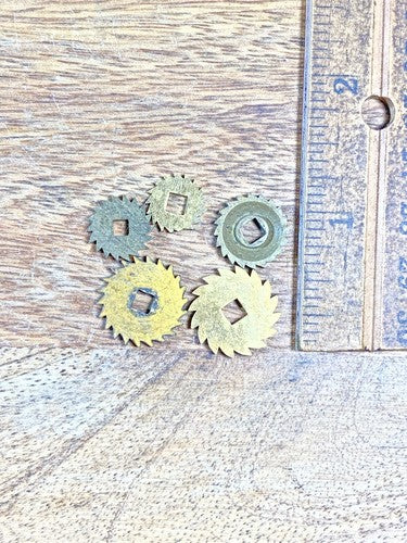 Assorted Lot Of Old Clock Movement Click Wheels (Lot Of 5) (KD2107)