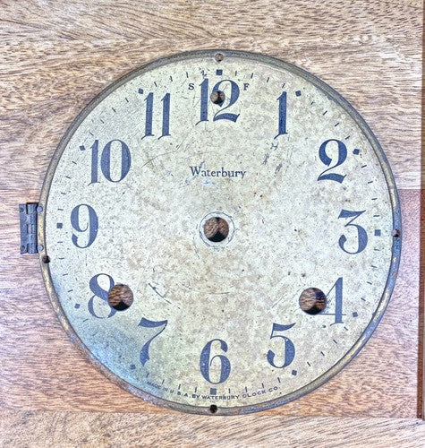 Antique Waterbury 8 Day Clock Movement Dial Pan   (KD019)
