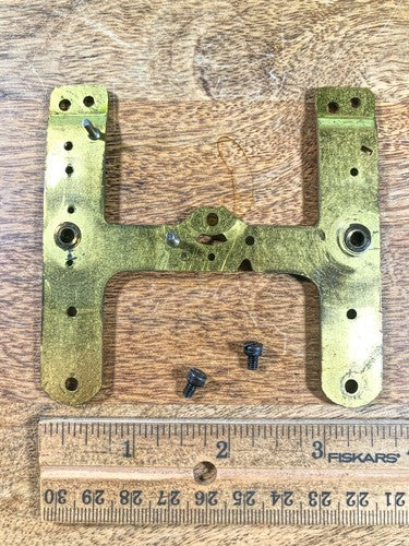 Seth Thomas 89K Clock Movement Lower Back Plate (Pivots Look Good)   (K9398)