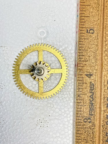 Jauch 77 Grandfather Clock Mvmt Time Side 2nd Wheel - Vintage Clock Part KD2164