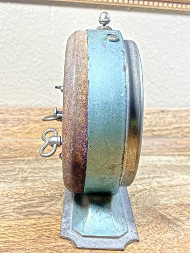 Running Art Deco 8 Day Alarm Clock "The National Call" Vintage US Made  (K9921)