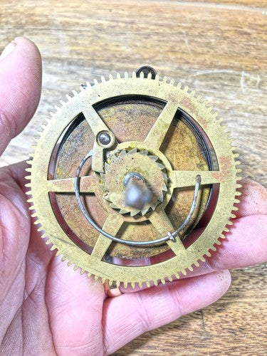 Antique Baden Clock Movement Strike Side Main Wheel (See Pics To ID) (K8831)