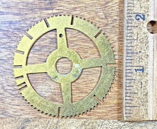 Antique Clock Movement Count Wheel  (50.67mm Dia, 8.45mm Inner Dia) (KD281)