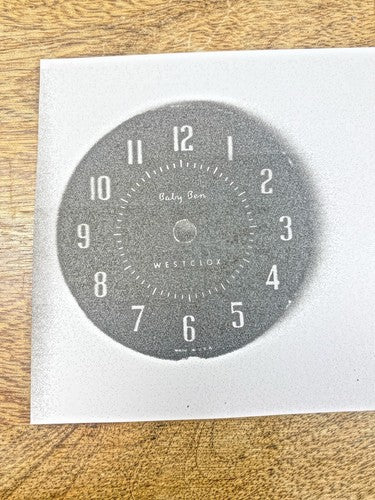 Westclox Baby Ben Alarm Clock Paper Replacement Dial (See Description)(Lot 212)