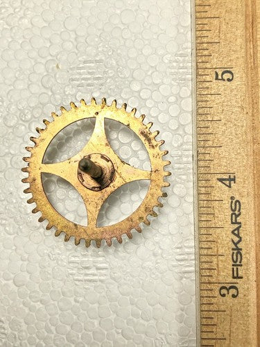 Ingraham (Stamped 4 26) Clock Movement Time Side 4th Wheel (See Pics)(K7920)