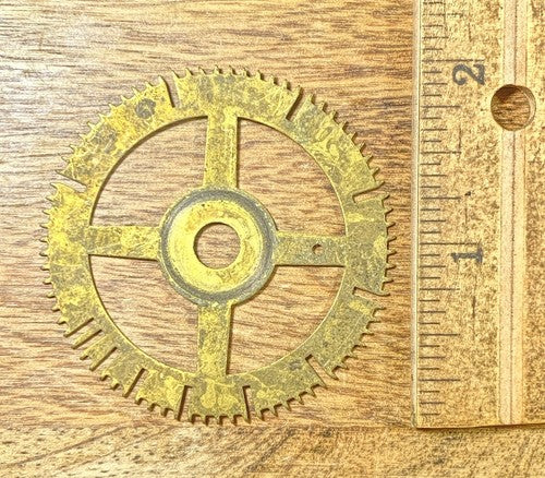 Antique Clock Movement Count Wheel  (51.03mm Dia, 6.62mm Inner Dia) (KD300)