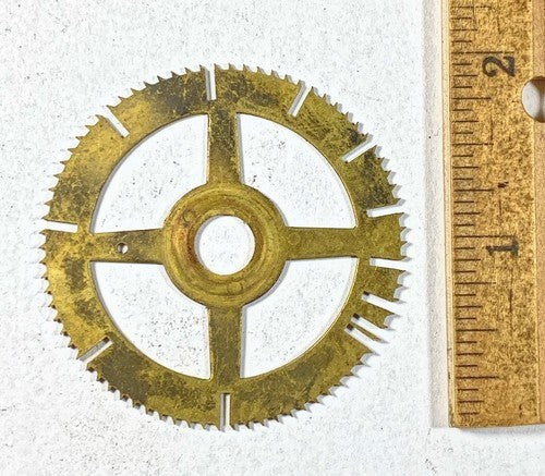 Antique Clock Movement Count Wheel  (50.68mm Dia, 8.44mm Inner Dia) (KD231)