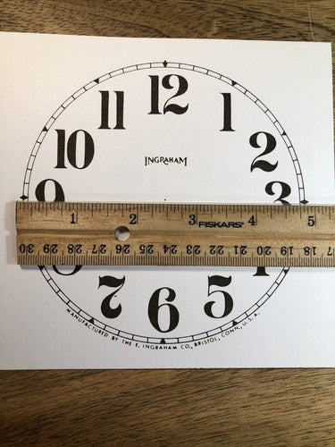 5" Ingraham Clock Paper Dial, Arabic Numeral            (Lot 190)