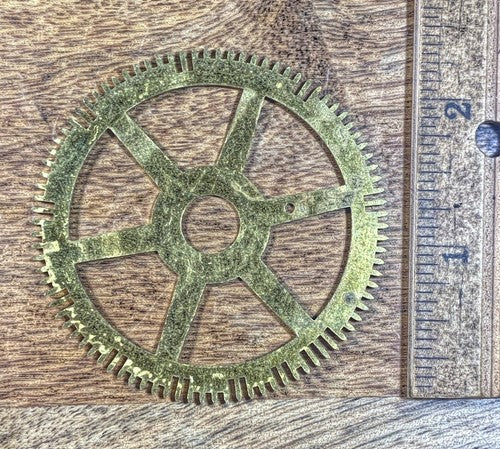 Antique American Clock Movement Count Wheel  (61.67mm Dia, 10.24mm Inner (KD193)