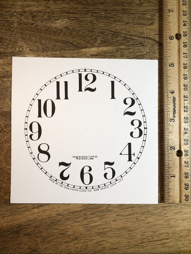 4 1/2" New Haven Clock Paper Dial, Arabic Numeral             (Lot 183)
