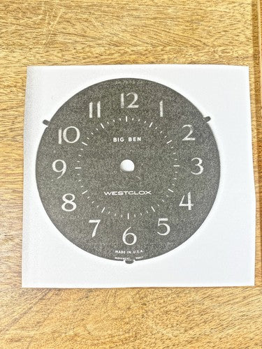 Westclox Big Ben Alarm Clock Paper Replacement Dial (See Description) (Lot 213)