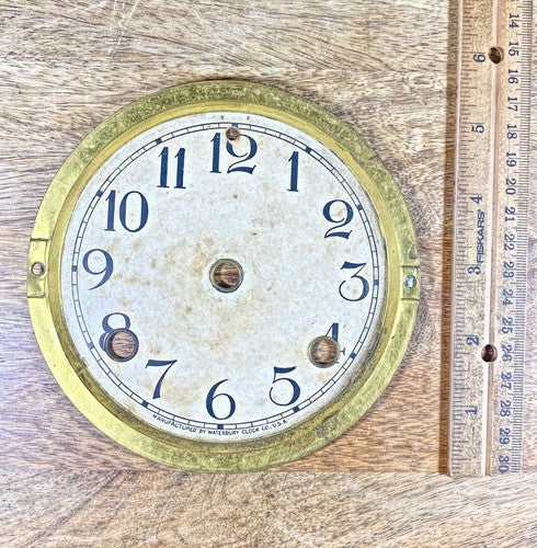Old Waterbury 8 Day Clock Movement Dial Pan   (K9981)