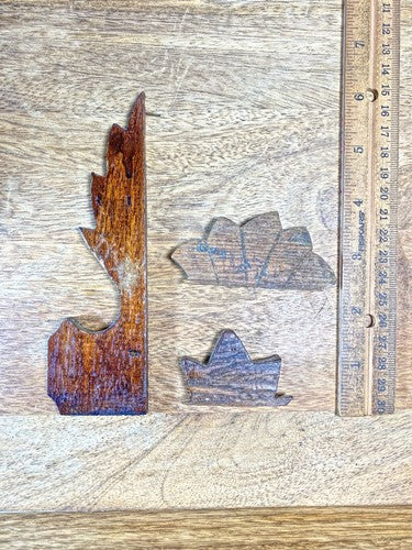 Old Parlor Or Kitchen Clock Wooden Trim Pieces Lot  (KD2179)