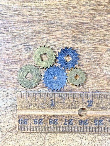Assorted Lot Of Old Clock Movement Click Wheels (Lot Of 5) (KD2049)