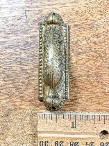 Antique Black Mantel Clock Side Handle  (K8684)