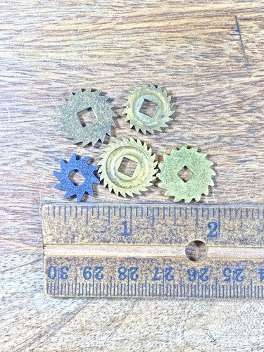 Assorted Lot Of Old Clock Movement Click Wheels (Lot Of 5) (KD2026)