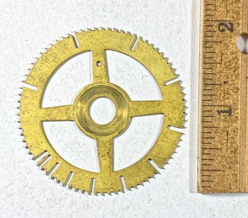 Antique Clock Movement Count Wheel  (50.66mm Dia, 8.34mm Inner Dia) (KD224)