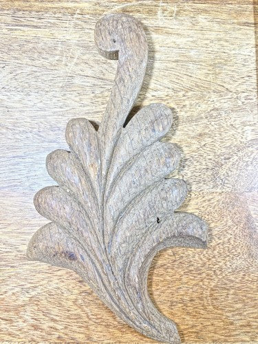 Old Wood Clock Trim Piece 7 1/2 Inches Long X 4 Inches Wide      (KD405)