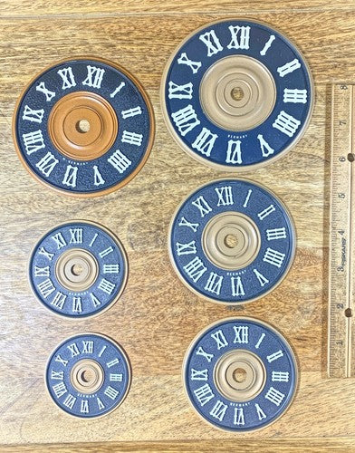 Assorted Lot Of Cuckoo Clock Dial Pans (See Desc For Diameters) Plastic  (KD099)