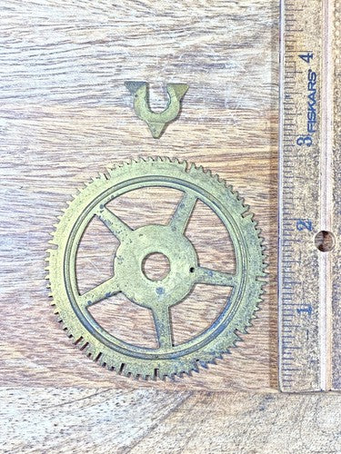 Birge & Fuller Clock Movement Count Wheel (See Pics To ID) (KD1568)
