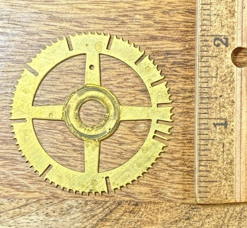 Antique Clock Movement Count Wheel  (50.61mm Dia, 8.44mm Inner Dia) (KD335)