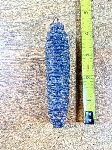 Cuckoo Clock Cast Iron Pine Cone Weight 268g, 4.5 Inches Long    (KD1227)